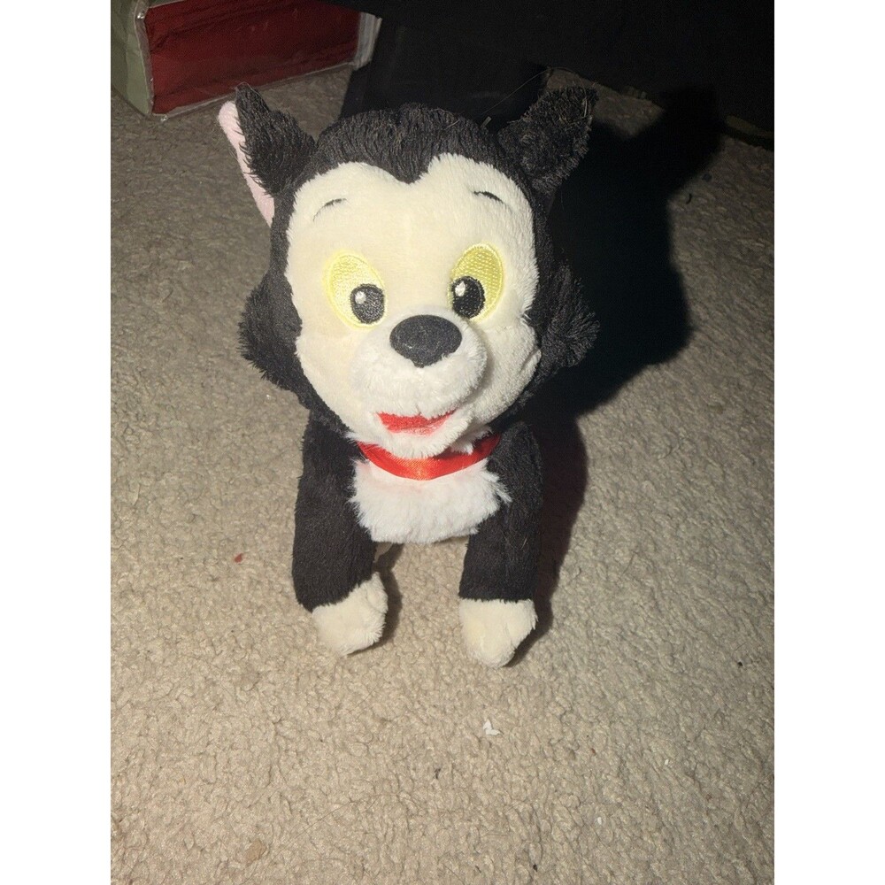 Disney Store Genuine Original Authentic Stamped Figaro 6" Bean Bag Plush
